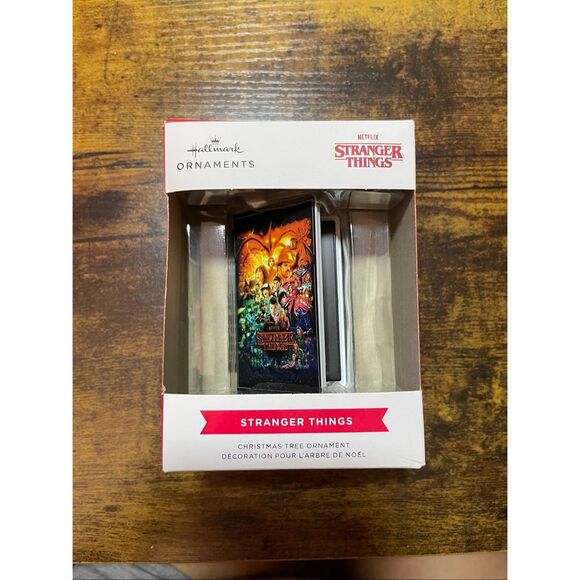 Hallmark Netflix Stranger Things Retro Video Cassette Case Christmas Ornament - Picture 1 of 6